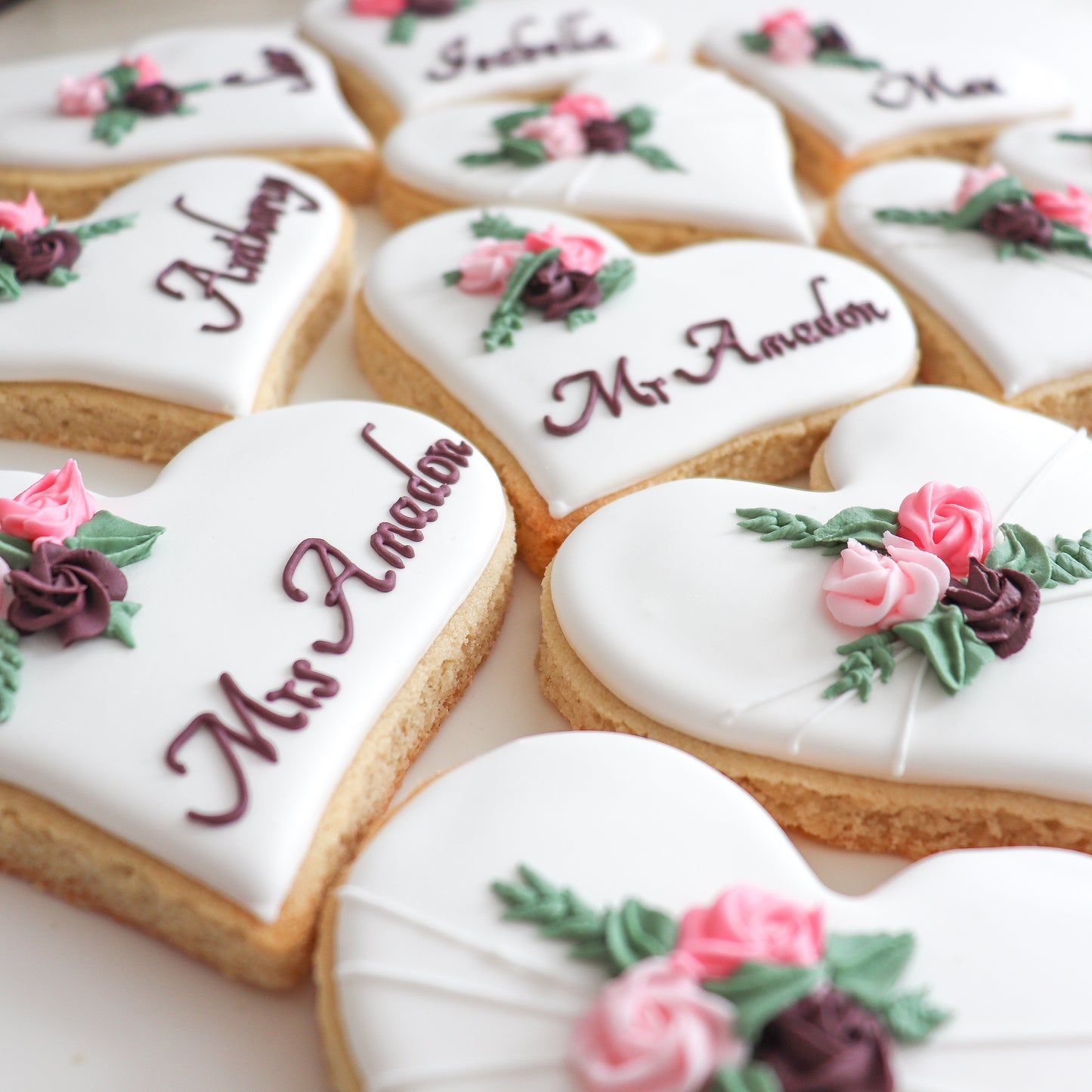 Personalized Heart Cookies