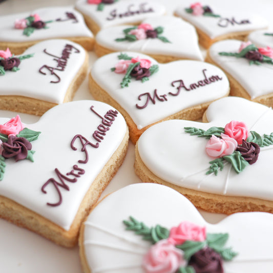 Personalized Heart Cookies